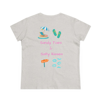 Sandy Toes Salty Kisses Women's Midweight Cotton Tee