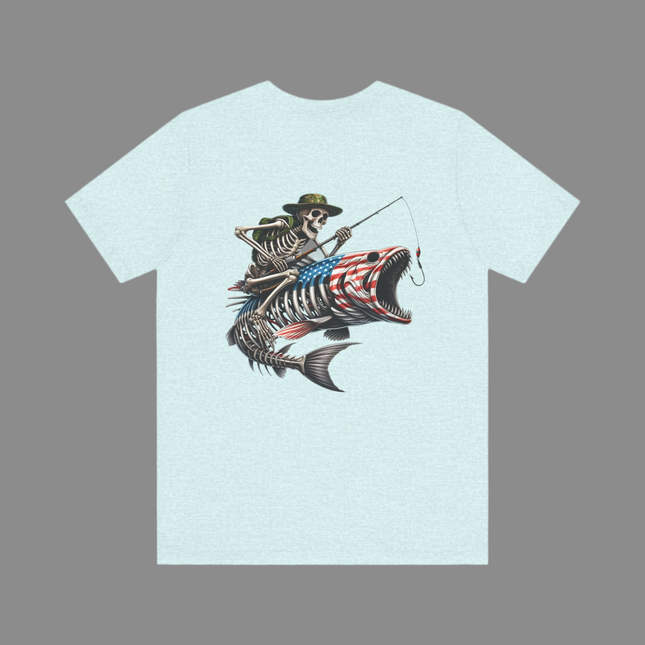 USA Fish Skeleton Graphic Fishing Tee