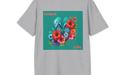 Island Life Unisex T-Shirt | Tropical Flip Flop Graphic Tee