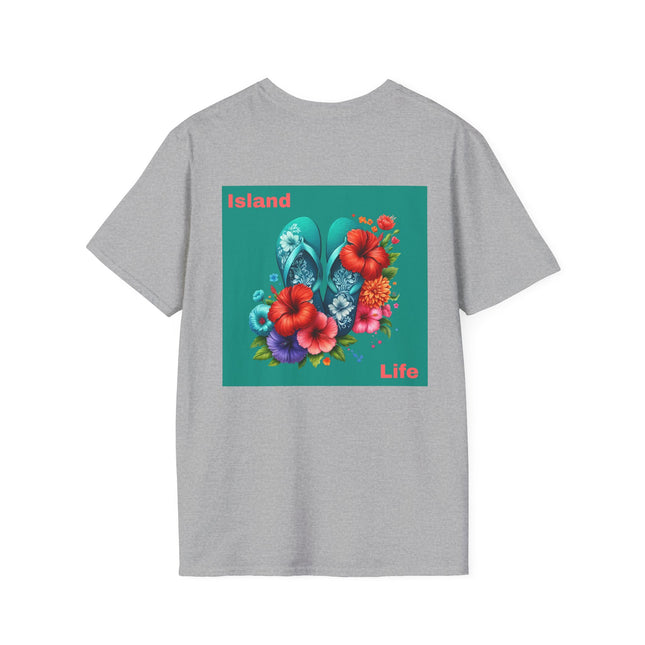 Island Life Unisex T-Shirt | Tropical Flip Flop Graphic Tee