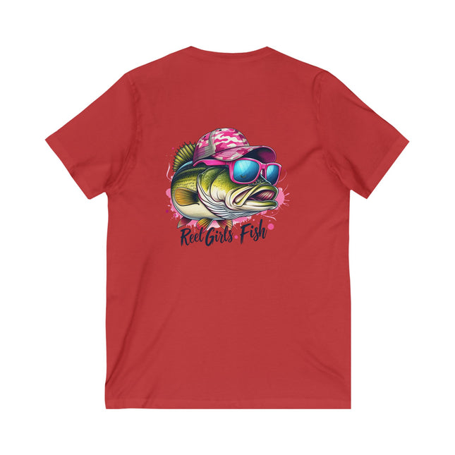 Reel Girls Fish V-Neck Tee