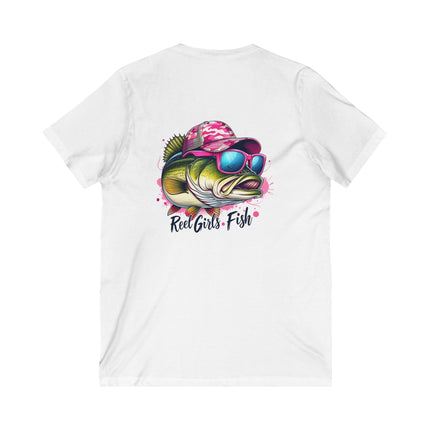 Reel Girls Fish V-Neck Tee