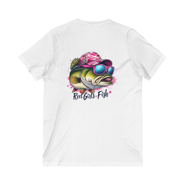 Reel Girls Fish V-Neck Tee