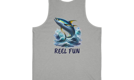 Tuna Fishing Themed Unisex Jersey Tank Top