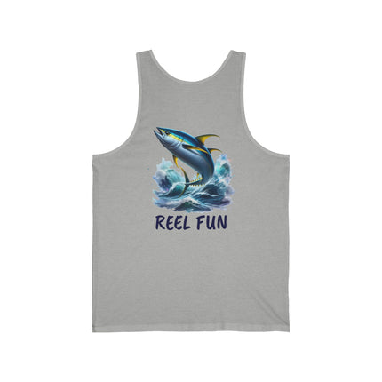 Tuna Fishing Themed Unisex Jersey Tank Top
