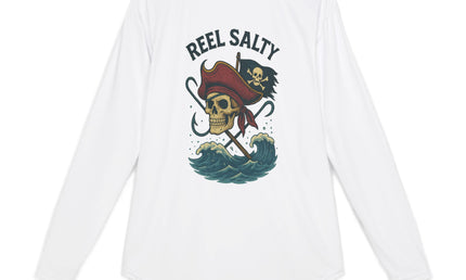 Reel Salty Pirate Graphic Performance Long Sleeve Fishing Shirt SPF50