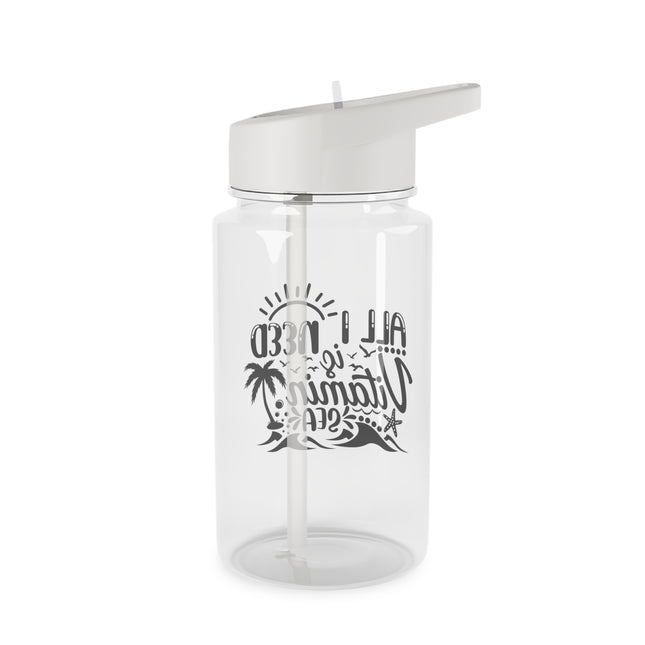 Tritan Water Bottle with 'All I Need is Vitamin Sea' Design,