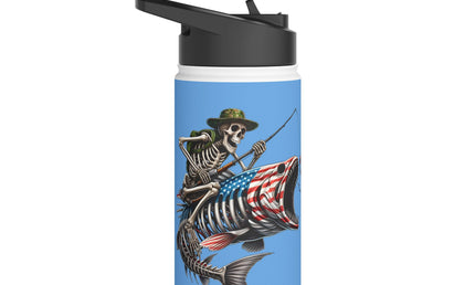 Fishing Enthusiast Stainless Steel Water Bottle - 12, 18, or 32 oz.