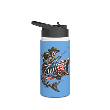 Fishing Enthusiast Stainless Steel Water Bottle - 12, 18, or 32 oz.