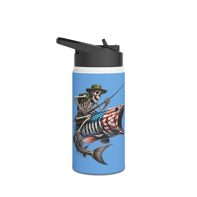 Fishing Enthusiast Stainless Steel Water Bottle - 12, 18, or 32 oz.