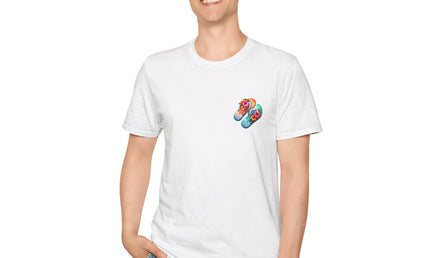 Island Life Unisex T-Shirt | Tropical Flip Flop Graphic Tee