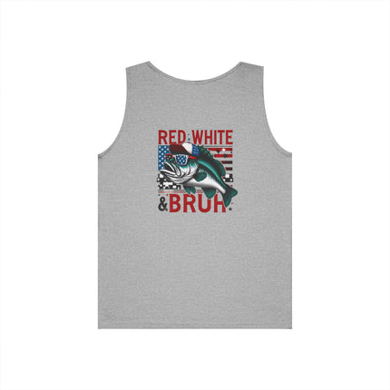 Patriotic Red, White, & Bruh Fishing Tank Top