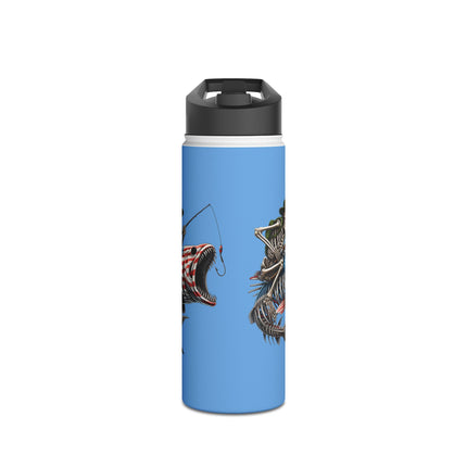 Fishing Enthusiast Stainless Steel Water Bottle - 12, 18, or 32 oz.