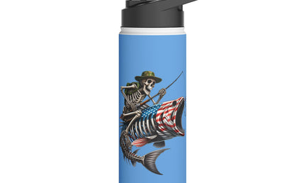Fishing Enthusiast Stainless Steel Water Bottle - 12, 18, or 32 oz.