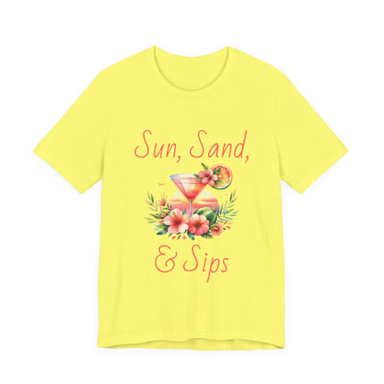 Sun, Sand, & Sips Tropical Tee