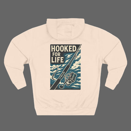 Hooked for Life Fishing Fleece Hoodie