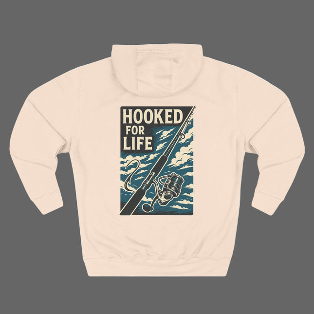Hooked for Life Fishing Fleece Hoodie
