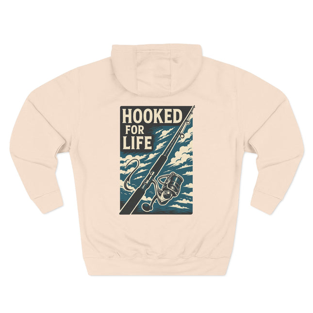 Hooked for Life Fishing Fleece Hoodie