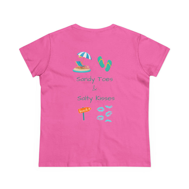 Sandy Toes Salty Kisses Women's Midweight Cotton Tee