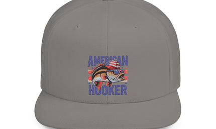 American Hooker Fishing Flat Bill Snapback Hat