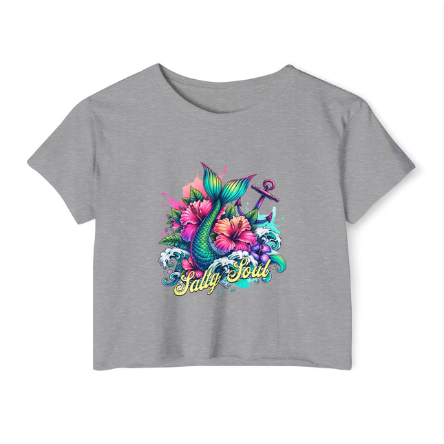 Mermaid Festival Crop Top, Beachwear, Nautical Style Tee