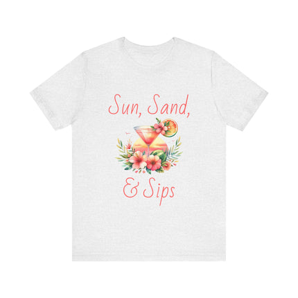 Sun, Sand, & Sips Tropical Tee