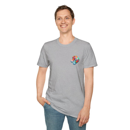 Island Life Unisex T-Shirt | Tropical Flip Flop Graphic Tee