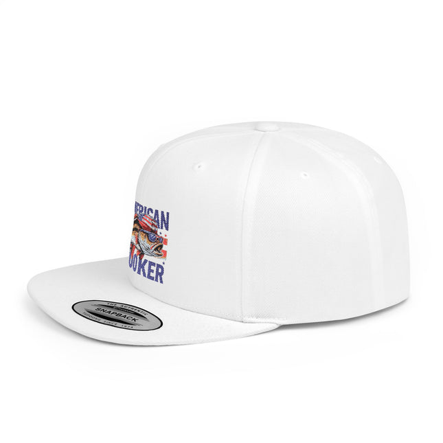 American Hooker Fishing Flat Bill Snapback Hat