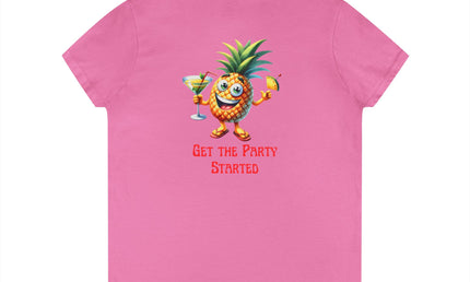 Party Pineapple Ladies' V-Neck T-Shirt