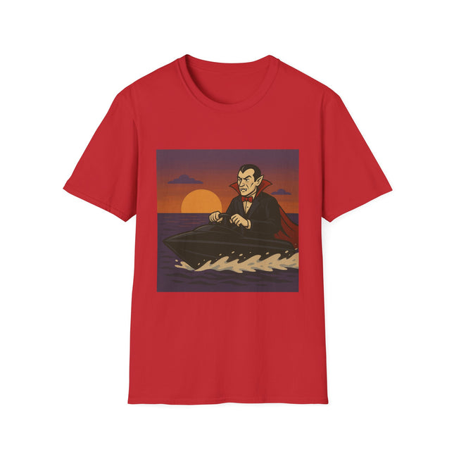 Dracula Boat Halloween Holiday Unisex Graphic Tee