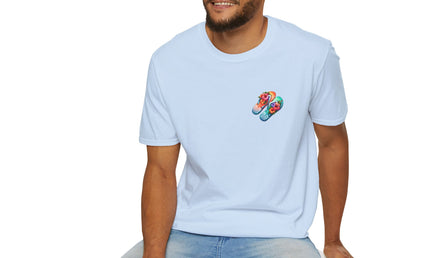 Island Life Unisex T-Shirt | Tropical Flip Flop Graphic Tee