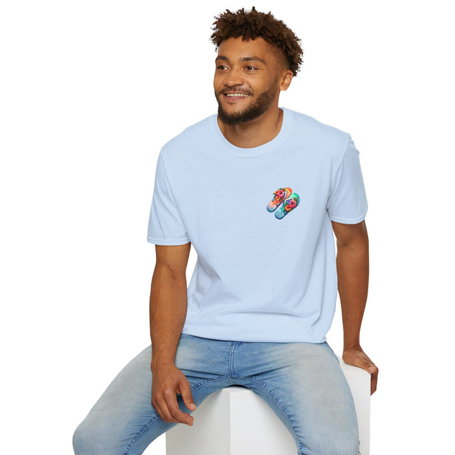 Island Life Unisex T-Shirt | Tropical Flip Flop Graphic Tee