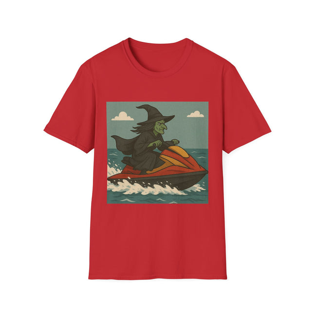 Witch Jet Ski Halloween Holiday Unisex Graphic Tee