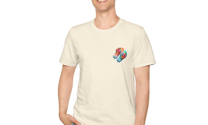 Island Life Unisex T-Shirt | Tropical Flip Flop Graphic Tee