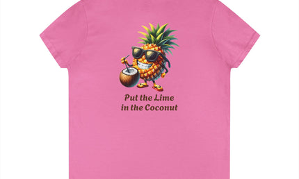 Lime Coconut Pineapple Ladies' V-Neck T-Shirt
