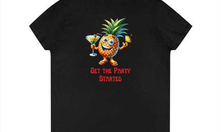 Party Pineapple Ladies' V-Neck T-Shirt