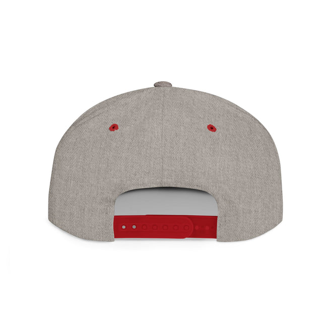 Patriotic Flat Bill Snapback Hat with Flag Design