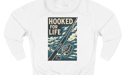 Hooked for Life Fishing Fleece Hoodie