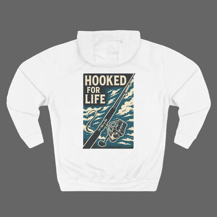 Hooked for Life Fishing Fleece Hoodie