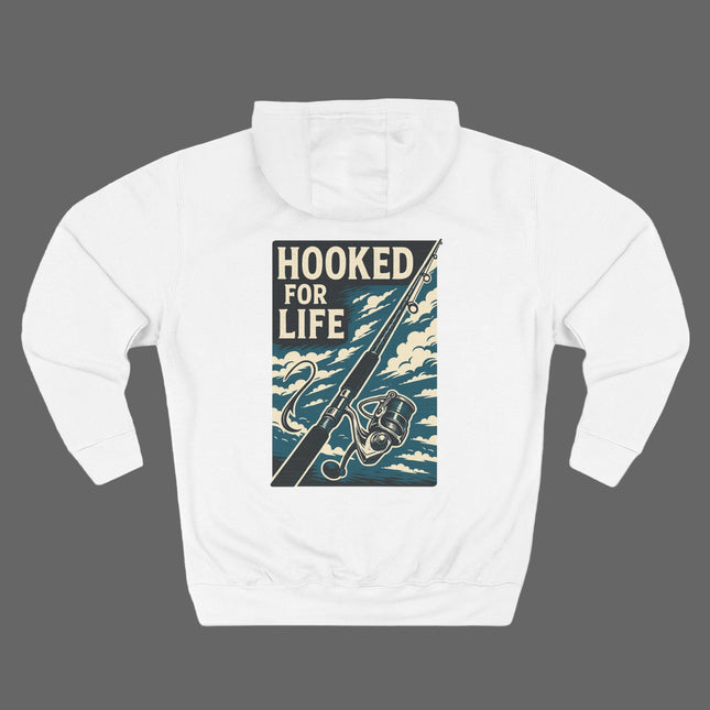 Hooked for Life Fishing Fleece Hoodie