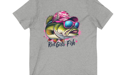 Fishing V-Neck Tee for Women, Reel Girls Fish