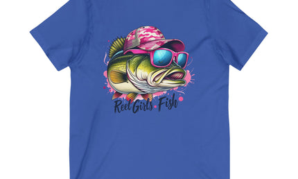 Fishing V-Neck Tee for Women, Reel Girls Fish