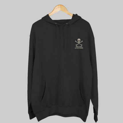 Black Pirate Pillage & Plunder Fleece Hoodie