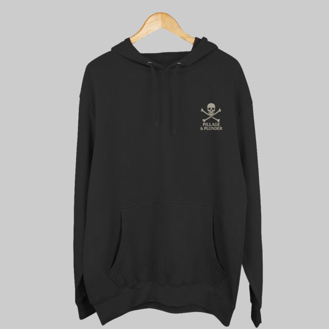 Black Pirate Pillage & Plunder Fleece Hoodie