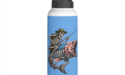 Fishing Enthusiast Stainless Steel Water Bottle - 12, 18, or 32 oz.