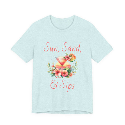 Sun, Sand, & Sips Tropical Tee