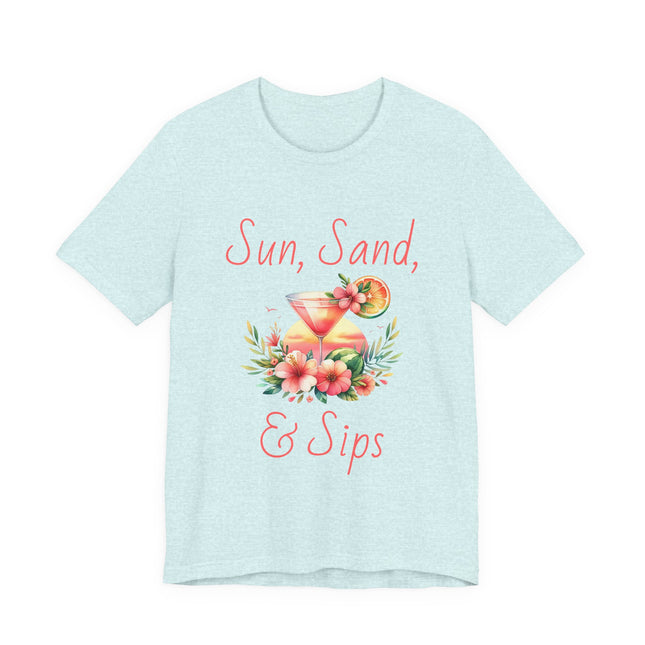 Sun, Sand, & Sips Tropical Tee