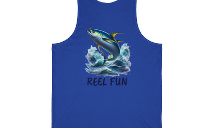 Tuna Fishing Themed Unisex Jersey Tank Top