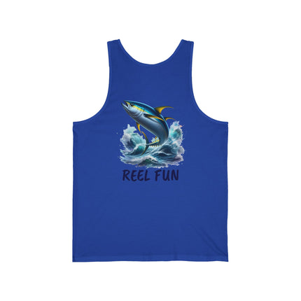 Tuna Fishing Themed Unisex Jersey Tank Top