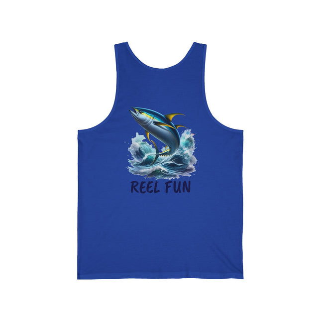Tuna Fishing Themed Unisex Jersey Tank Top